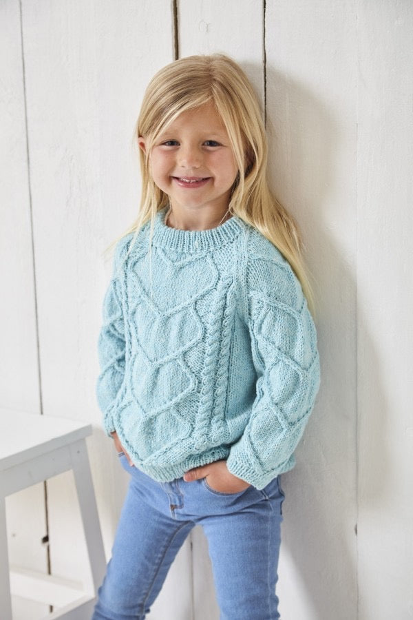 King Cole 6154 Sweater and Cardigan in Simply Denim DK Knitting Pattern