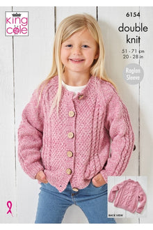King Cole 6154 Sweater and Cardigan in Simply Denim DK Knitting Pattern