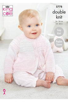 King Cole 5778 Cardigan and Sweater in Baby Pure DK (leaflet) Knitting Pattern