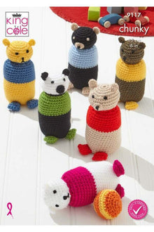 King Cole 9117 Indoor Skittles in Big Value Chunky (leaflet) Crochet Pattern