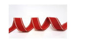 New Red 2-Stripe Cotton Blend Heavy Weight Webbing x 4 Mtrs