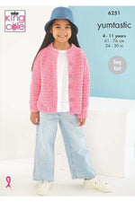 King Cole 6251 Sweater and Cardigan in Yumtastic (leaflet) Knitting Pattern