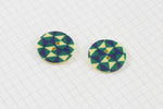 Round Geometric Print Buttons