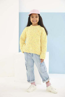King Cole 6251 Sweater and Cardigan in Yumtastic (leaflet) Knitting Pattern