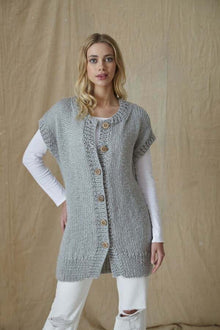 King Cole 6206 Hooded Jacket and Waistcoat in Celestial Super Chunky (leaflet) Knitting Pattern