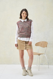 King Cole 5994 Round and V Neck Tanks in Homespun Prism DK (leaflet) Knitting Pattern