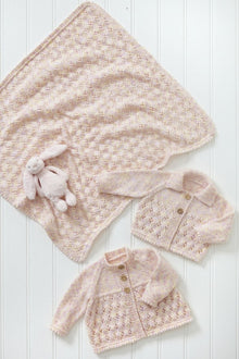 King Cole 6060 Jacket, Cardigan and Blanket in Cloud Nine DK (leaflet) Knitting Pattern