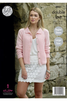 King Cole 4921 Ladies' Cardigans in Majestic DK (leaflet) Knitting Pattern