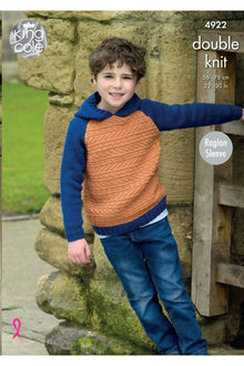 King Cole 4922 Hoodie and Sweater in Majestic DK (leaflet) Knitting Pattern