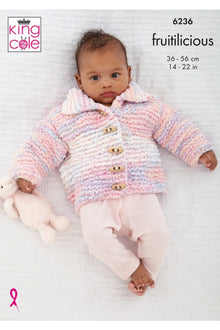 King Cole 6236 Jacket, Cardigan and Waistcoat in Fruitilicious (leaflet)