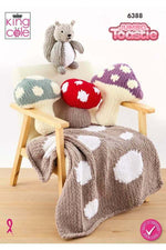 King Cole 6388 Cushions, Door Stop, Blanket and Toy in Jumbo Toastie and Toastie Pattern