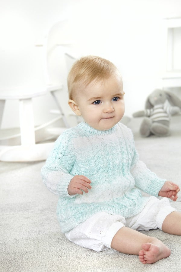 King Cole 5775 Cardigan and Tunic in Baby Pure DK (leaflet) Knitting Pattern