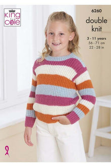 King Cole 6260 Sweater and Cardigan in Orchard DK (leaflet) Knitting Pattern