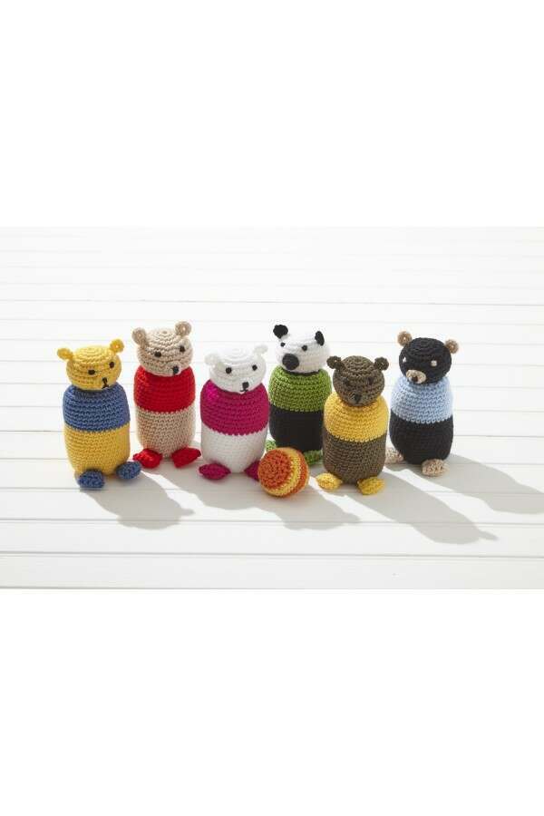 King Cole 9117 Indoor Skittles in Big Value Chunky (leaflet) Crochet Pattern