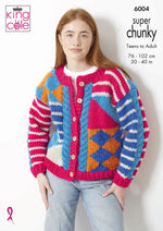 King Cole 6004 Child and Adult Sweater and Cardigan in Big Value Super Chunky (leaflet)