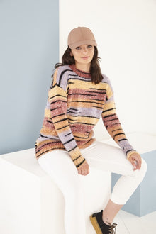 King Cole 5929 Ladies Round and Cowl Neck Sweaters in Safari Chunky (leaflet) - Knitting Pattern