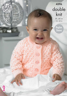 King Cole 4396 Cardigans and Blanket in Baby Glitz DK (leaflet) Knitting Pattern