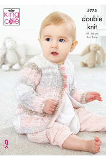 King Cole 5775 Cardigan and Tunic in Baby Pure DK (leaflet) Knitting Pattern