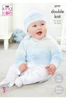 King Cole 5777 Cardigans and Hat in Baby Pure DK (leaflet) Knitting Pattern