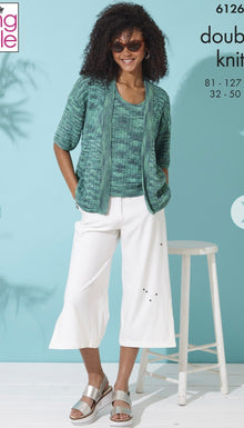 King Cole 6126 Cardigan and Top in Linendale Reflections DK Pattern (leaflet)