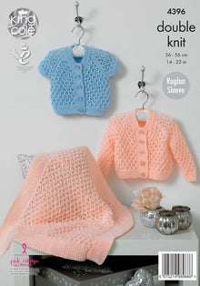 King Cole 4396 Cardigans and Blanket in Baby Glitz DK (leaflet) Knitting Pattern