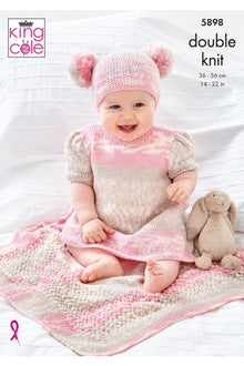 King Cole 5898 Baby Set in Fjord DK (leaflet) Knitting Pattern