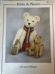 Jim & William Knitted Bears Knits & Pieces Knitting Pattern