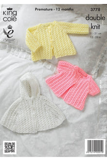 King Cole 3778 Cape and Jackets in Glitz DK (leaflet) Knitting Pattern