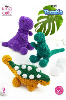 King Cole 9222 Dinosaurs in Toastie (leaflet) Crochet Pattern