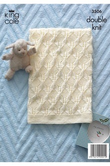 King Cole 3506 Baby Blankets in Comfort DK (leaflet) Knitting Pattern