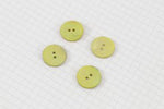 Round Shell Buttons, Lime Green, 17.5mm (pack of 4)