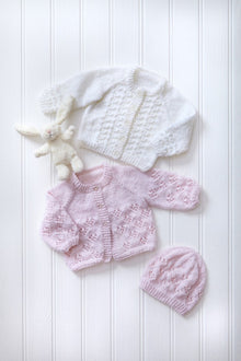 King Cole 6104 Jacket, Angel Top, Cardigan and Hat in Baby Glitz DK (leaflet) Knitting Pattern