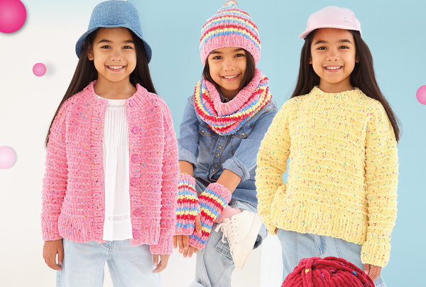 King Cole 6250 Chunky Sweater, Hat, Snood, Mitts Knitting Pattern