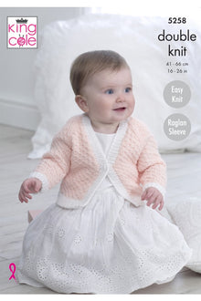 King Cole 5258 Cardigans in Big Value Baby DK 50g (leaflet) Knitting Pattern