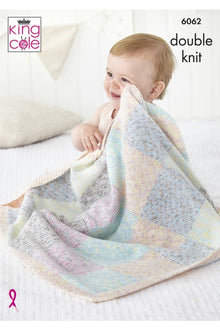 King Cole 6062 Blankets in Cloud Nine DK (leaflet) Knitting Pattern