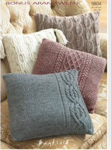 9804 Sirdar Knitting Pattern Leaflet Hayfield Bonus Aran Tweed