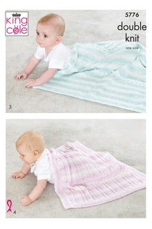 King Cole 5776 Blankets in Baby Pure DK (leaflet) Knitting Pattern
