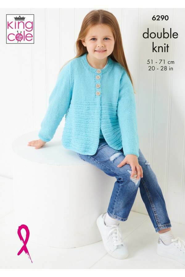 King Cole 6290 Sweater and Cardigan in Comfort DK (leaflet) knitting Pattern