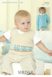 Sirdar 4443 Snuggly DK Boys Sweater and Tanktop (leaflet)