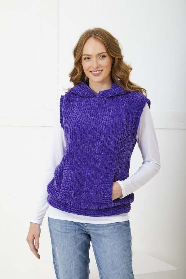 King Cole 6393 Sweater and Hooded Top in Yummy Glitz (leaflet) Knitting Pattern