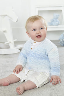 King Cole 5774 Collared and V Neck Cardigans in Baby Pure DK (leaflet) Knitting Pattern