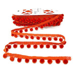 28mm Pom Pom Fringe Trim - All Colours - Per Metre