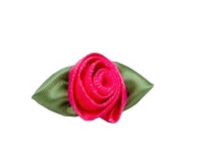 Large Satin Ribbon Roses by Bertie’s Bows 15mm x 30mm pack of 10 roses