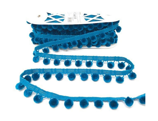 28mm Pom Pom Fringe Trim - All Colours - Per Metre