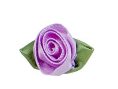 Large Satin Ribbon Roses by Bertie’s Bows 15mm x 30mm pack of 10 roses