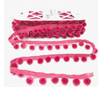28mm Pom Pom Fringe Trim - All Colours - Per Metre