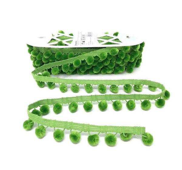28mm Pom Pom Fringe Trim - All Colours - Per Metre