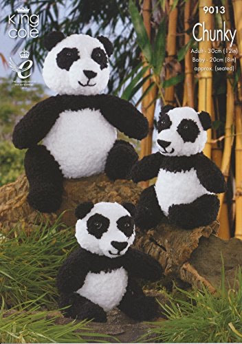 9013 King Cole Panda Toys Chunky Knitting Pattern