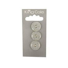 King Cole Round Glitter Effect Medium Buttons 093