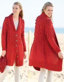 Katia Peru Ladies Coat Chunky  Knitting Pattern